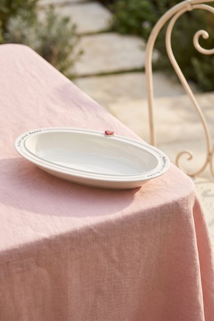 Cuore Porcelain Oval Plate - 30 cm