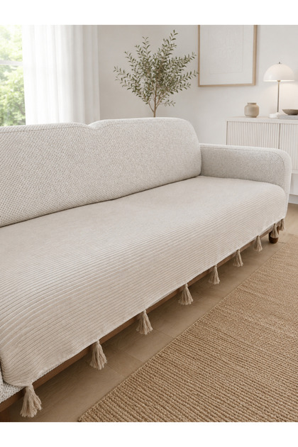 Premium Chenille Sofa Cover | Non-Slip, Non-Fading, Non-Pilling Upholstery Fabric Sofa Throw 90X220