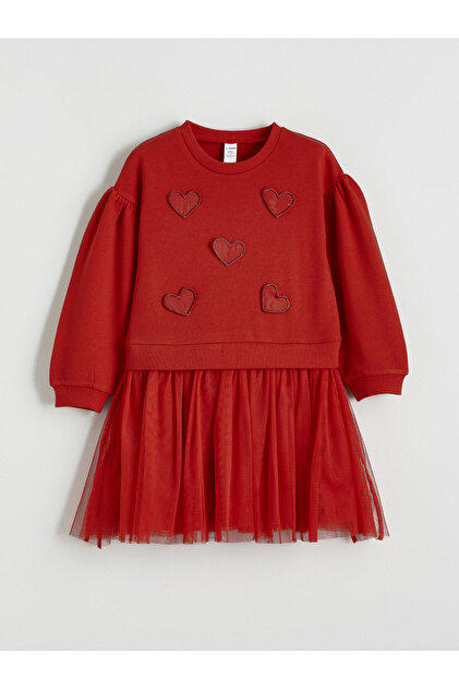 Heart-Appliquéd Tutu Dress for Girls
