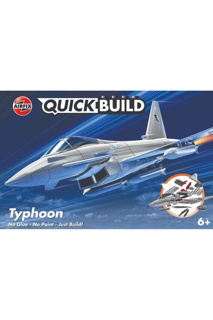Set de constructie, Airfix, Quickbuild Eurofighter Typhoon, 27 piese