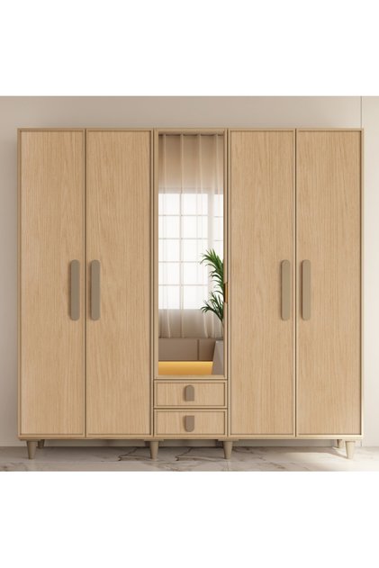 Karanfil 5 Kapaklı Gardrop / 5 Kapılı Dolap / Komple MDF / Modern Tasarım