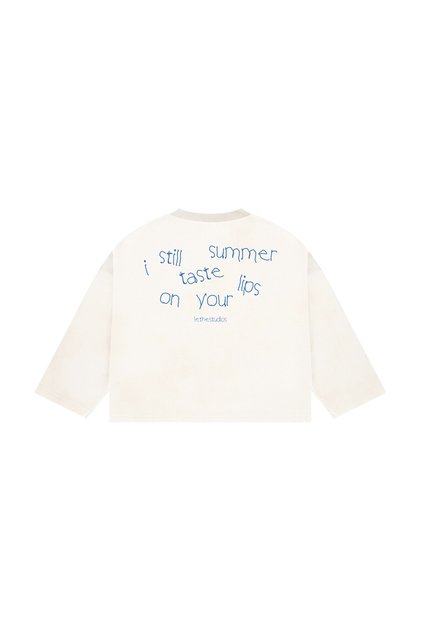 Summer On Your Lips Baskılı Uzun Kollu Basic T-Shirt