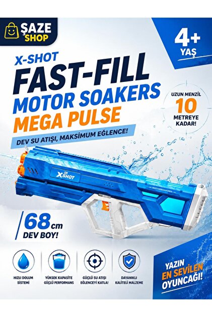 SAZE X-Shot Fast-Fill Motor Soakers Mega Pulse Pilli Su Atıcı