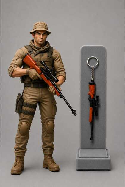 Sniper Metal Rifle Keychain