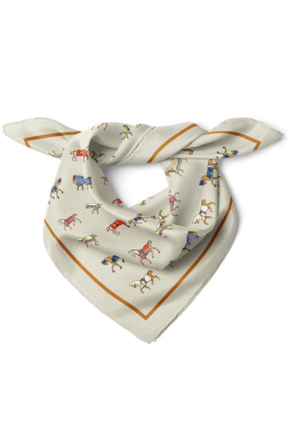 Minimal Horse Pattern Scarf Bandana 50X50 cm