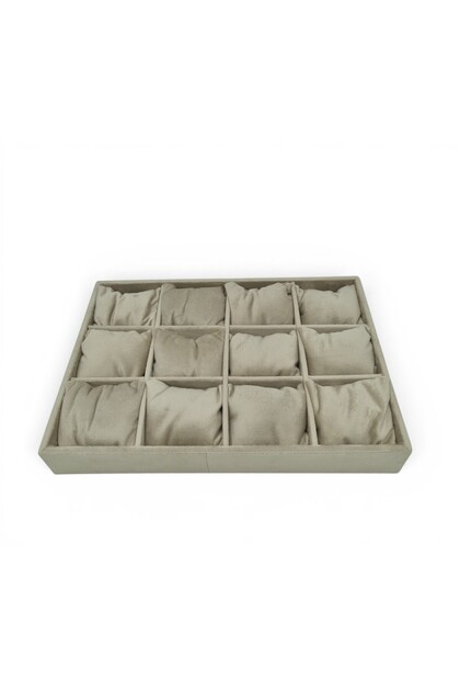 12'Li Watch Tray Watch Organizer Cream Cream Padded