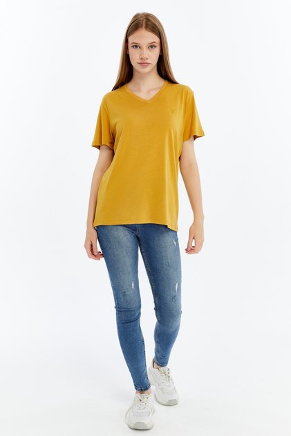 Terra V-Neck Bamboo Cotton Women's T-Shirt