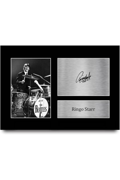 A4 Ringo Starr The Beatles Gifts Printed Signed Autograph Picture for Music Memorabilia Fans - A4