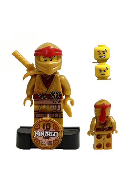 yamanS Ninja Altın Jay 10.Yıl Figür Yapı Blok Oyuncak(Custom Özel