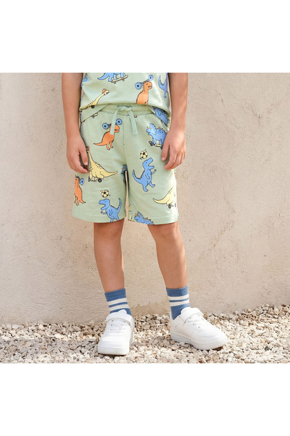 Knee Length Drawstring Waist Shorts with Pockets