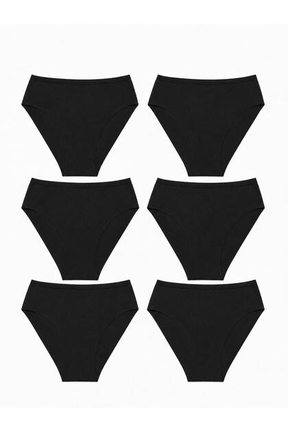 Women's (Elastic Waist) 6-Piece Seamless Laser Cut Non-Marking Lycra Bikini Slip Panties Premium Flexible and Soft