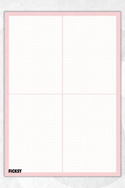 A4 Notepad Checkered Notebook - 50 Sheets - Memopad - Notepad - Notepad - Note Paper