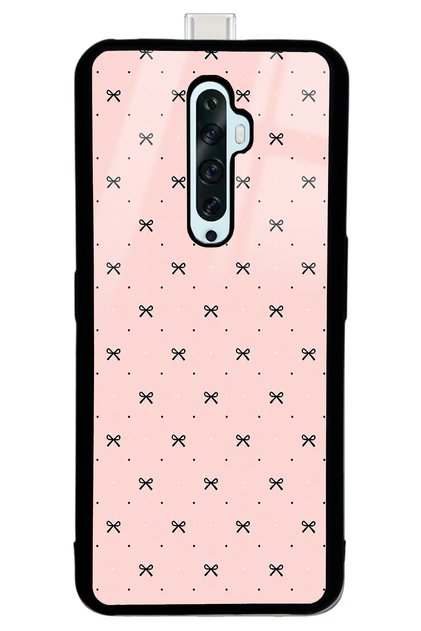 Oppo Reno 2Z Glossy Phone Case with Cream Coquette Pattern Design