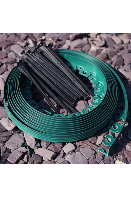 Separator gazon, bandă separatoare de gazon 10m x 4 cm, verde