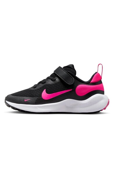 Revolution 7 (PSV) Unisex Walking Shoes Lastik Bağcıklı Unisex Yürüyüş Ayakkabısı Siyah-Pembe