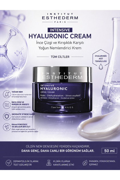 Intensive Hyaluronic 50 ml | Yoğun Nemlendirici, Dolgunlaştırıcı ve Yenileyici Yüz Bakım Kremi