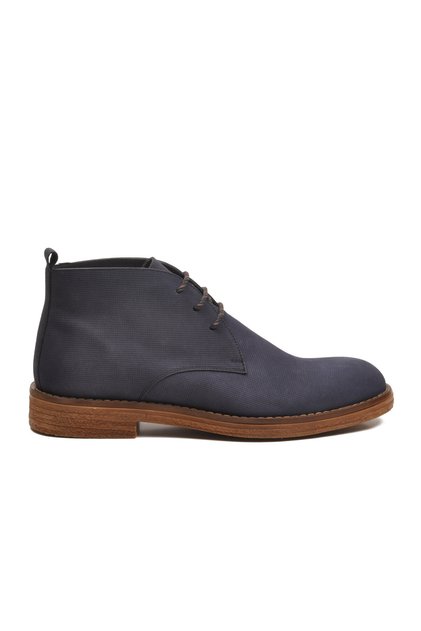 Navy Blue Genuine Leather Men's Classic Boots Po 235 m