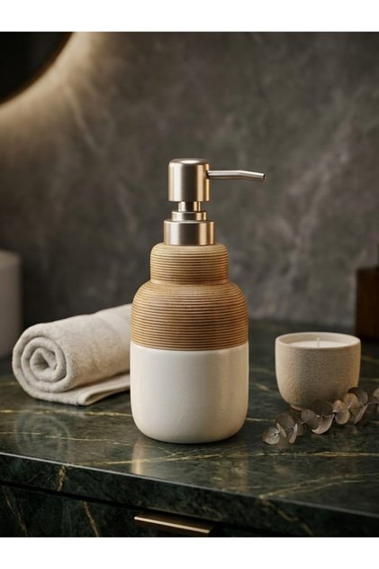 Porselen Sıvı Sabunluk - Lüks Banyo ve Mutfak Sabunluk - 350 ml
