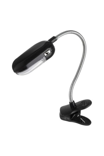 Lanterna de Citit Neagra cu Clip & LED Alb 22x3cm
