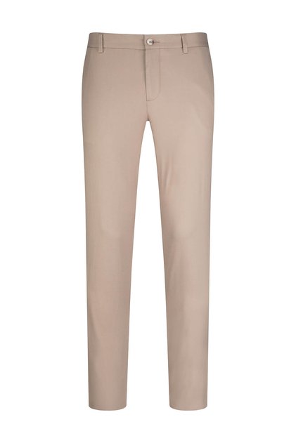 Beige Relaxed Fit Cotton Jogger Pants with Side Pockets