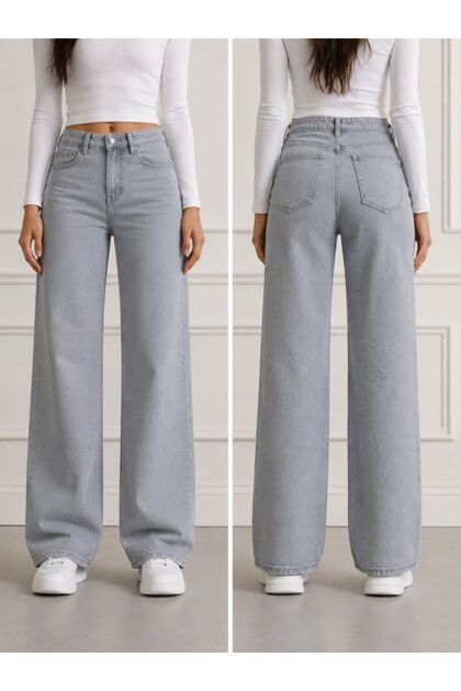 Gray Denim Pants