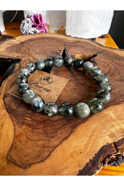 Green Rutilli Quartz Natural Stone Bracelet