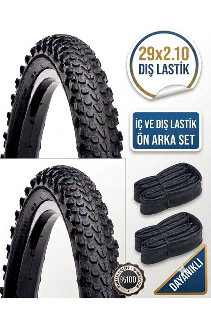 29x2.10 Dağ Bisikleti Dış ve İç Lastik Seti - Ön ve Arka 4 Parça