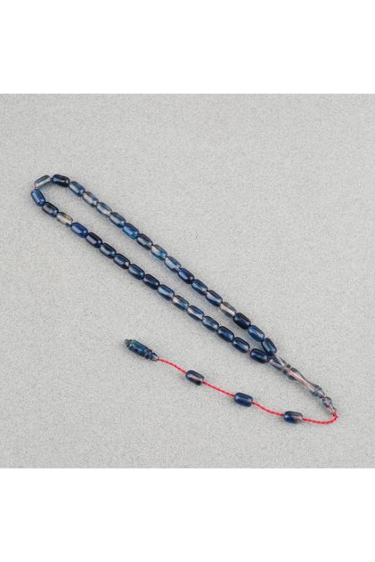 Crimped Amber Capsule Cutting System, Wrist Length 5X8Mm, Tesbih Blue