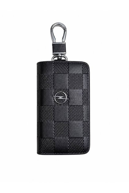 Opel Zippered Leather Patterned Keychain Remote Control Case Imported Stylish Car Keychain