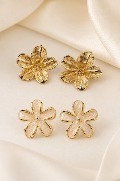 2-Piece Earring Set Floral Earrings