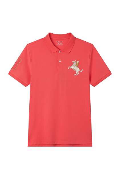 Men’s Slim Fit Napoleon Embroidery Lycra Pique Polo