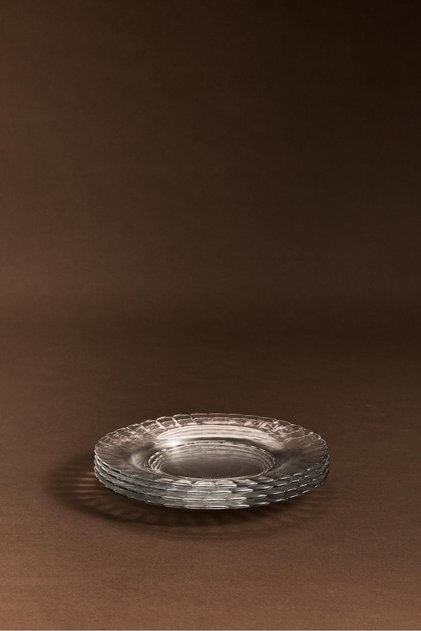 Duralex® 4'lü 21 cm şeffaf cam tatlı tabağı