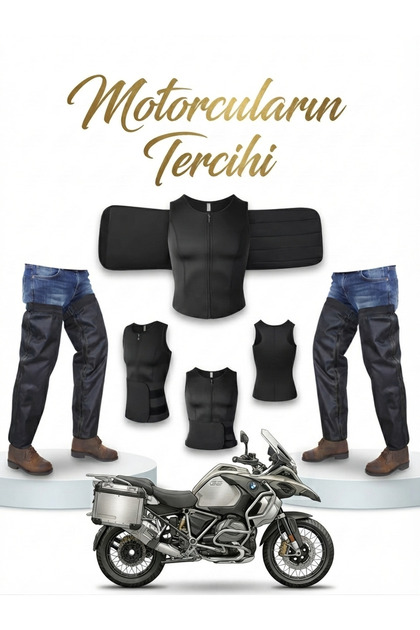 2li Set Motosiklet Termal Isı Yalıtımlı Motorcu Koruma Yeleği ve Koruyucu Dizlik Yağmurluk Pantolon