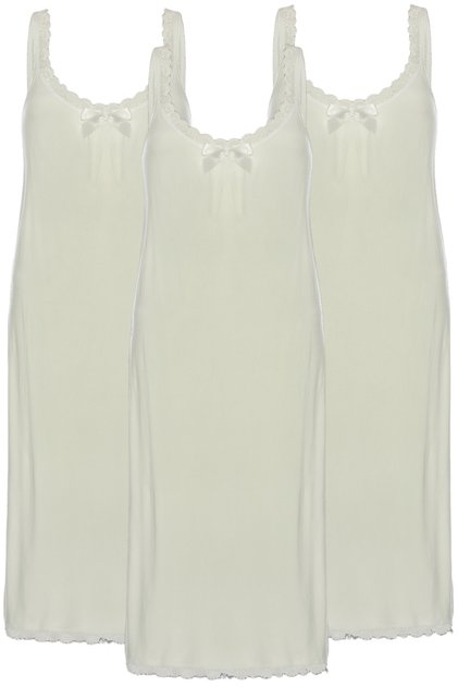 3-Piece Women's Wide Strap Viscose Nightgown 1584