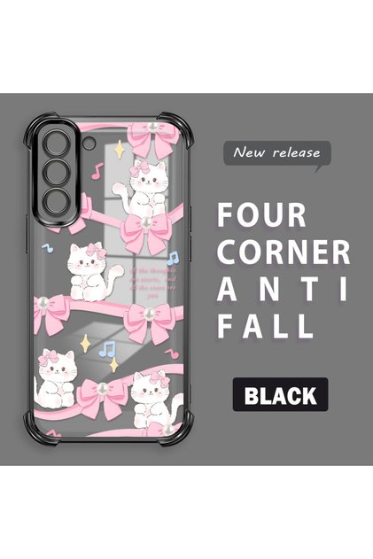 Samsung Galaxy S21 Fe 5g Compatible Transparent Back Four Corners Reinforced Impact Protection Silicone Case