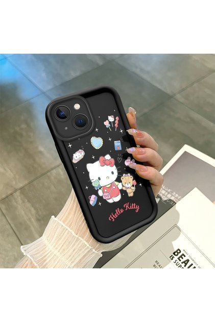 iPhone 13 Compatible Black Silicone Case with Shockproof Camera Protection