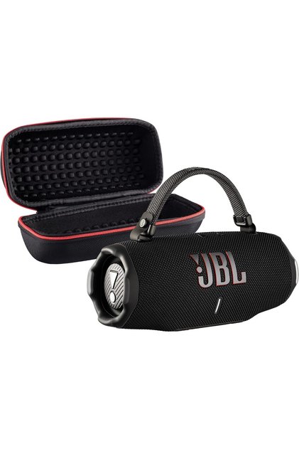 Charge 6 Portable Bluetooth Speaker (Black) | IP68 Waterproof, DustProof, and DropProof, Outdoor Wireless Audio |28Hrs Playtime + Travel Case Bundle