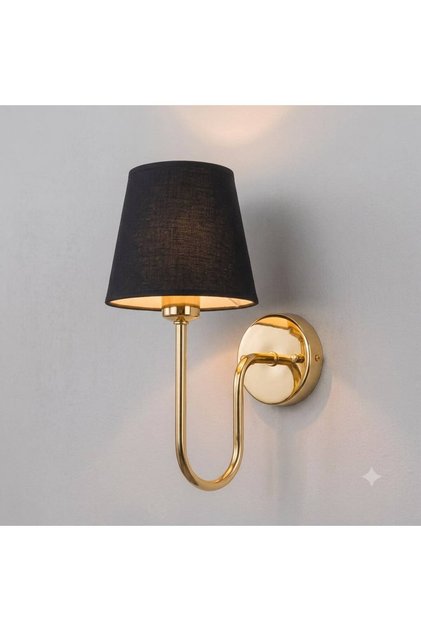 Modern Gold Fabric Hat Wall Sconce E27 Lampholder Decorative Metal Living Room Bedroom Wall Lamp Hotel Room