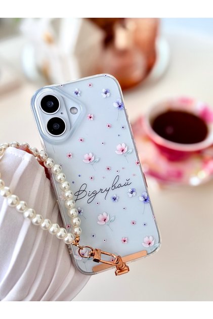 Iphone 17 Uyumlu ÇİÇEK Charm Tasarımlı Oyuncaklı Esnek Silikon Kılıf