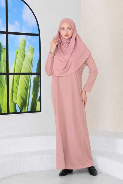 Easy-To-Wear Self-Covering Prayer Gown
