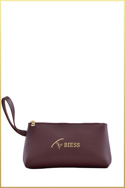 Women's Small Makeup Bag - Burgundy