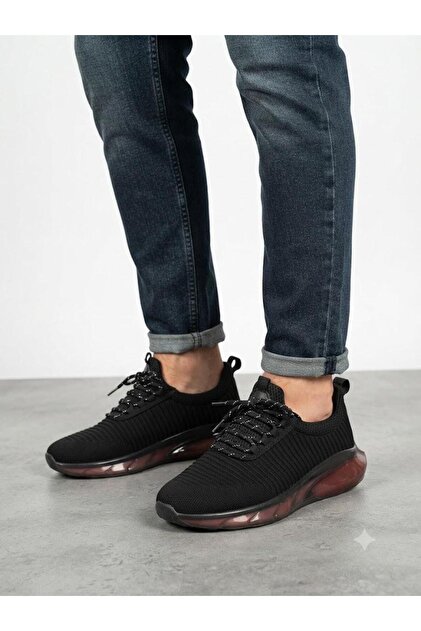 Men's black orthopedic imported sole casual sneaker walking shoes