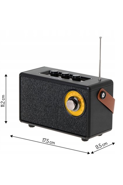Radio mic de bucătărie portabil FM BLUETOOTH 5.1 AUX TWS SD USB MP3 WAV USB-C