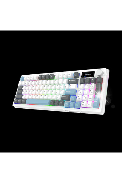 Tastatură mecanică 96%/95 taste cu fir ATRIA albă