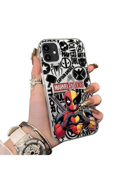 iPhone 12 Mini Compatible Marvel Patterned Silicone Edge Hard Back Case Couple Phone Case