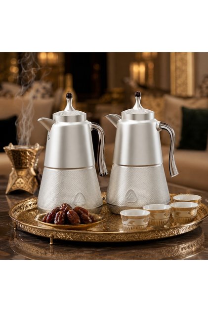 Luxury Matt Silver Tramss Set with Modern Stylish Design and Sophisticated Detailed Patterns1.0 Liter 1.0 |