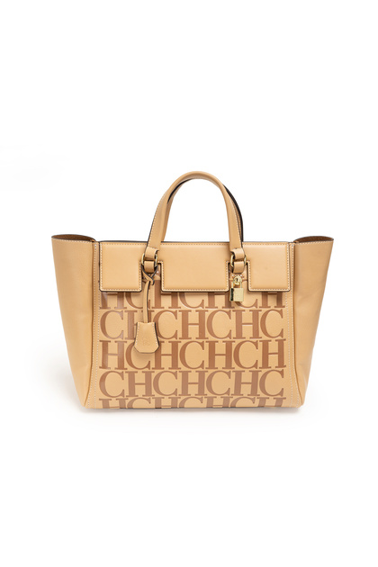 CHCH Women Embossed Monogram Tote Bag Large Capacity PU Leather Top Handle Shoulder Handbag For Office Daily Shopping