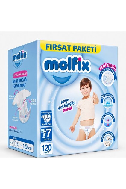 Baby Diapers Size 7 20-30 kg Xx Large 120 Pieces Advantage Fırsat Pk