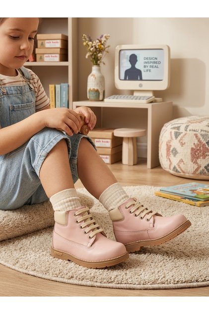 Genuine Leather Lace-Up Full Custom Orthopedic Children's Boots