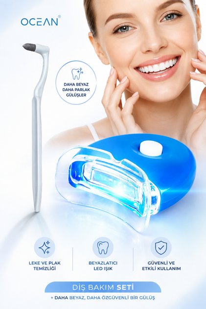 Teeth Whitening Care Set Tooth Eraser + Oral Appliance with Uv Led Light, Set of 2